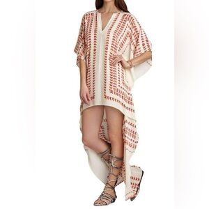 BCBGMAXAZRIA Olivia Geometric High Low Kaftan Dress